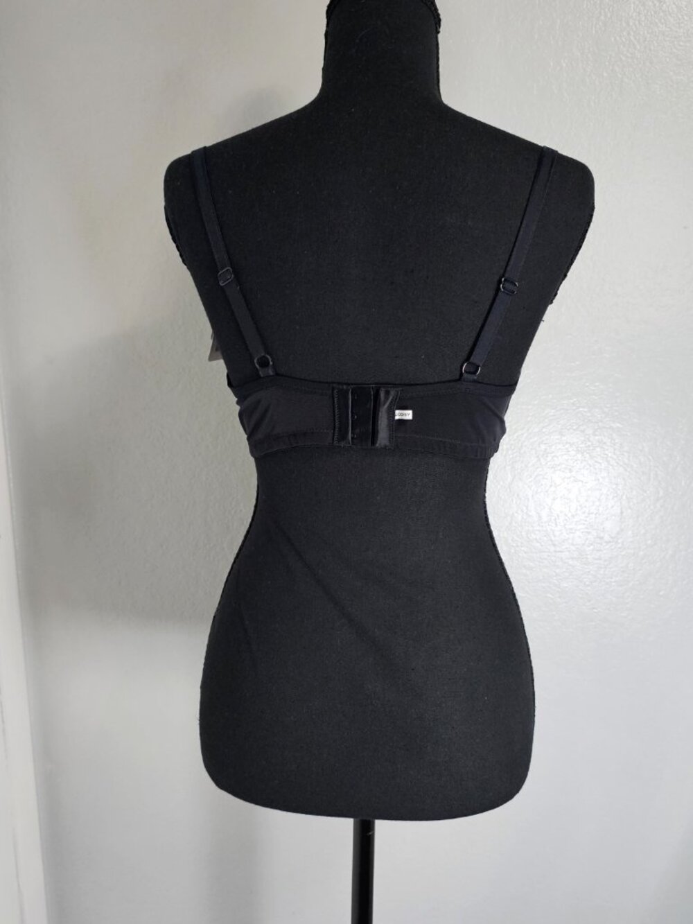 Jockey Cushion Microfiber Black Underwire Sheer Bra - Size 36C NEW - Picture 3 of 4